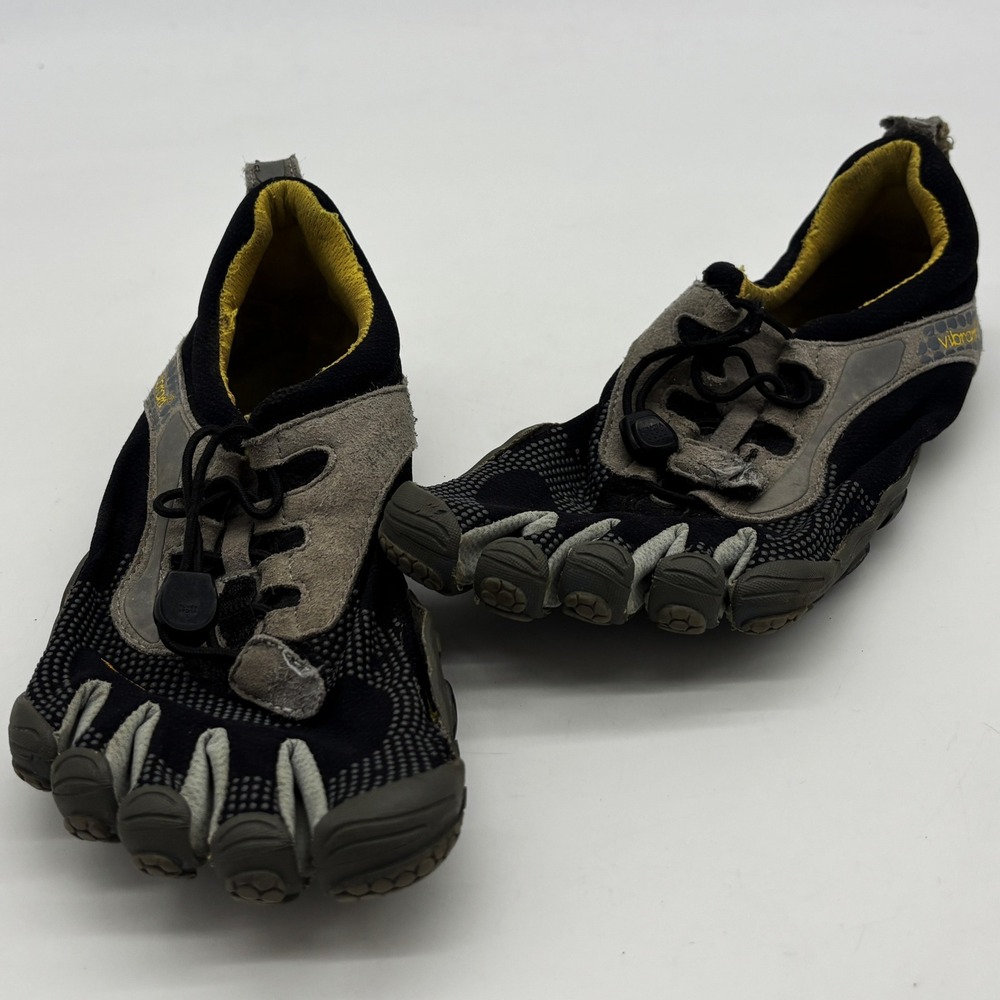 Vibram FiveFingers KMD Sport Women 37 Black Grey Yellow Fair Barefoot Training